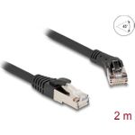 Delock RJ45 Netzwerkkabel Cat.8.1 S/FTP Stecker 45° nach rechts gewinkelt zu gerade (80639)