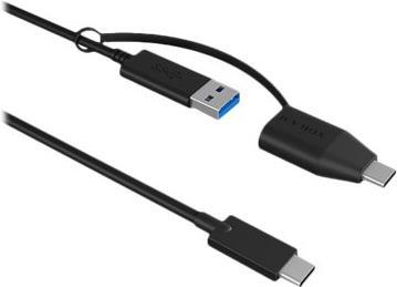 USB 3.1 (Gen 2) Type-C® zu USB Type-A & Type-C® Kabel, 100 cm, schwarz (IB-CB034)