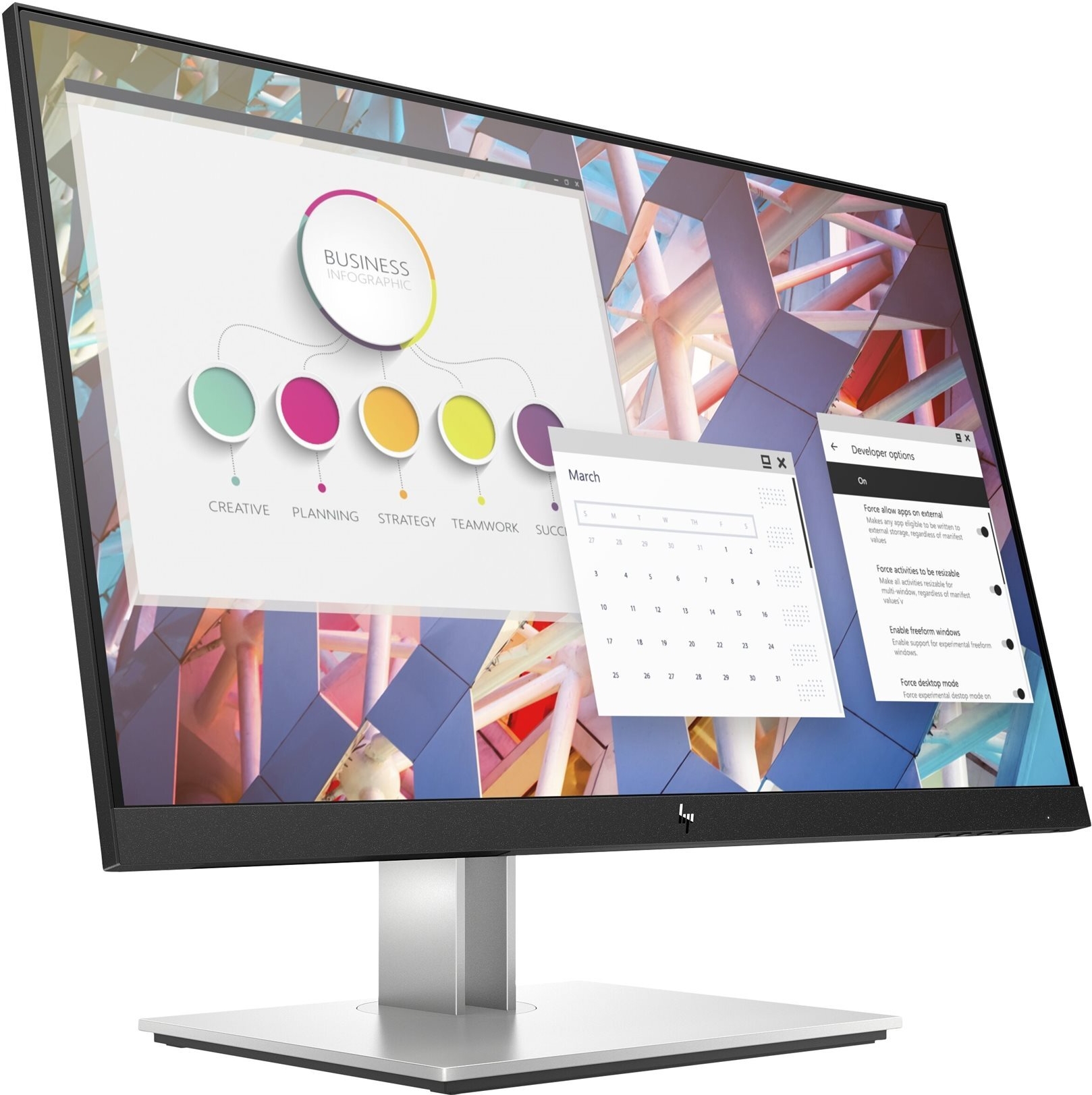 HP E-Series E24 G4 23,8" Full HD IPS LED-Monitor HDMI DisplayPort VGA Schwarz