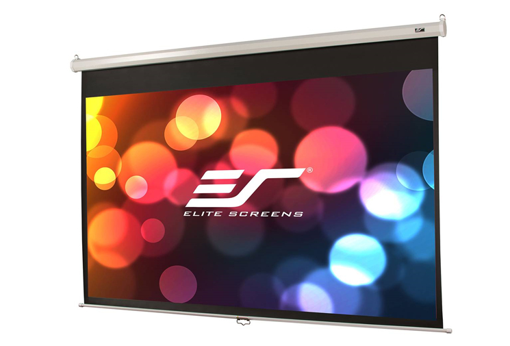 Elite Screens Manual Series M136XWS1 Rollo Leinwand 136" 244x244cm 1:1 MaxWhite Weiß