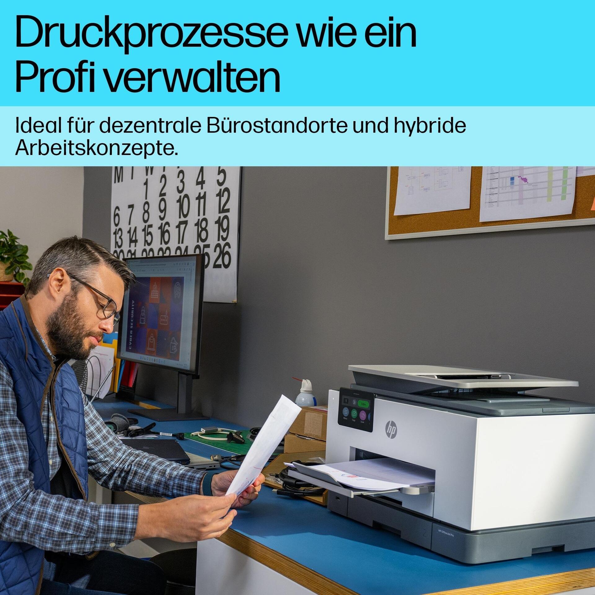 HP Officejet Pro 9130b All-in-One Multifunktionsdrucker Tintenstrahl WLAN Schwarz
