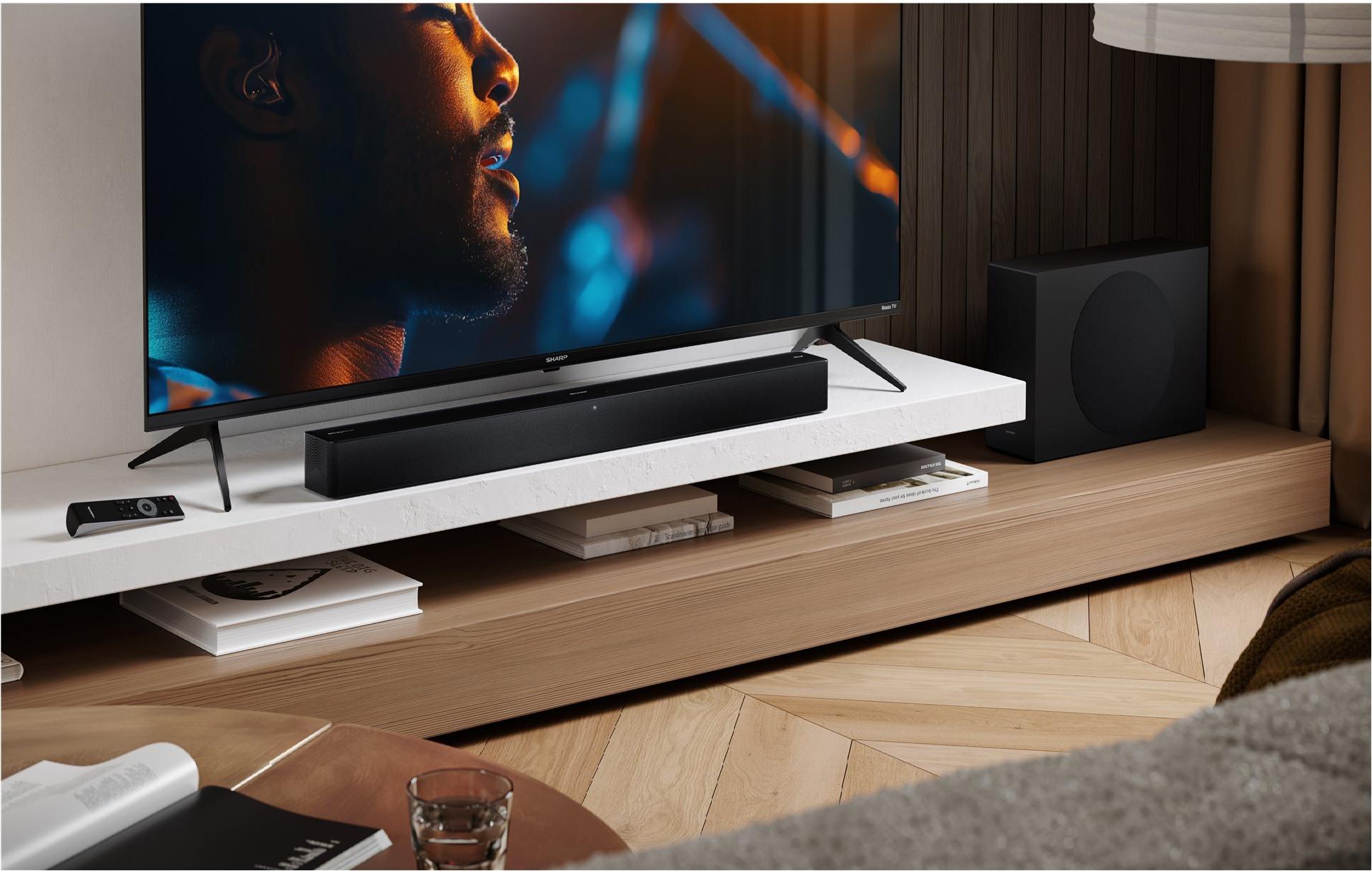 Sharp HT-SBW310 Soundbar 2.1-Kanal 120 Watt Mattschwarz