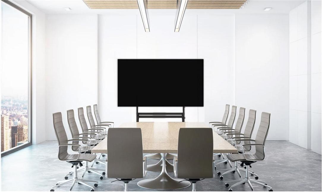 Vision VFM-F12 Displaywagen 55"-100" Stahl Mattschwarz