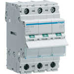 Hager SBN363. Nennstrom: 63 A, Spulenspannung (max): 440 V. Module Menge (max): 3 Modul(e), Internationale Schutzart (IP-Code): IP20. Breite: 52,5 mm, Höhe: 83 mm (SBN363)