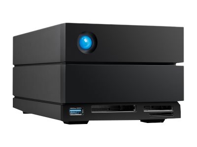 LaCie 2big Dock 32 TB Desktop-Festplatten-Array 2 Schächte Thunderbolt 4 USB 3.2 Gen 2 Schwarz