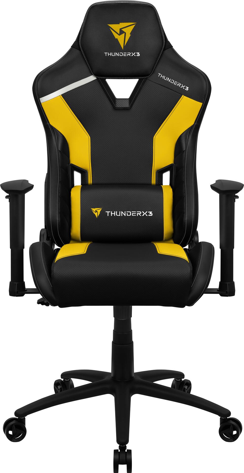 ThunderX3 TC3 Universal-Gamingstuhl Gepolsterter Sitz Schwarz - Gelb (TC3 Bumblebee Yellow)