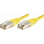Patchkabel F/UTP, CAT.6a, gelb, 5,0 m Für 10 Gigabit/s, mit besonders schmalem Knickschutz (859567)