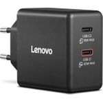 LENOVO Dual USB-C 65W GaN Charger Black EU (40AW065BEU)