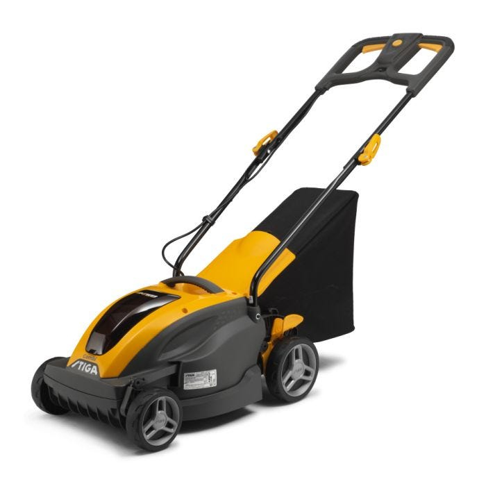 STIGA COMBI 336e Akku-Rasenmäher 48 V 34 cm Schnittbreite 860 W Schwarz, Gelb