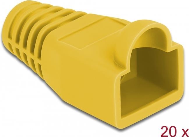Delock Strain relief for RJ45 plug - Netzwerkkabel-Knickschutz - Gelb (Packung mit 20) (86723)