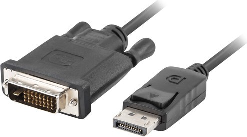 Lanberg CA-DPDV-10CU-0010-BK Videokabel-Adapter 1 m DisplayPort DVI-D Schwarz (CA-DPDV-10CU-0010-BK)