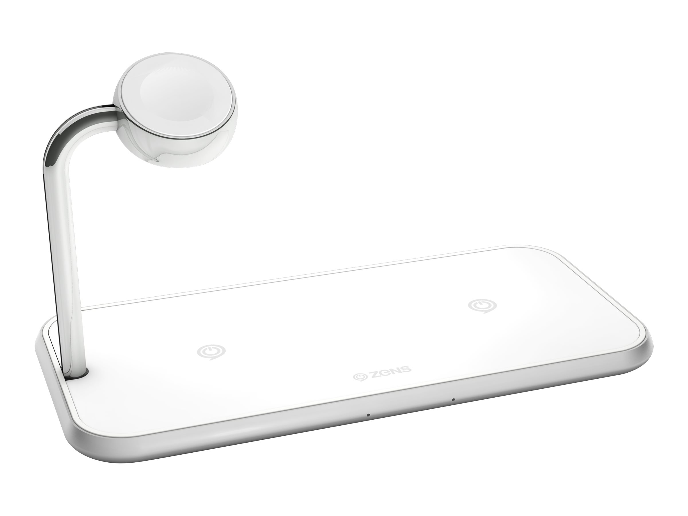 ZENS Dual+Watch Aluminium Wireless Charger 20 W Weiß
