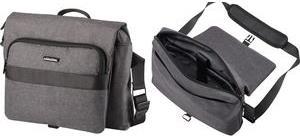 LIGHTPAK Notebook-Umhängetasche "WALKER", Polyester, grau verstellbarer, gepolsterter Schultergurt, Tragegriff, - 1 Stück (46165)