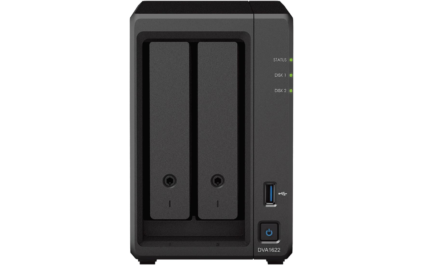 Synology Deep Learning NVR DVA1622 16-Kanal Intel Celeron J4125 6 GB RAM Schwarz