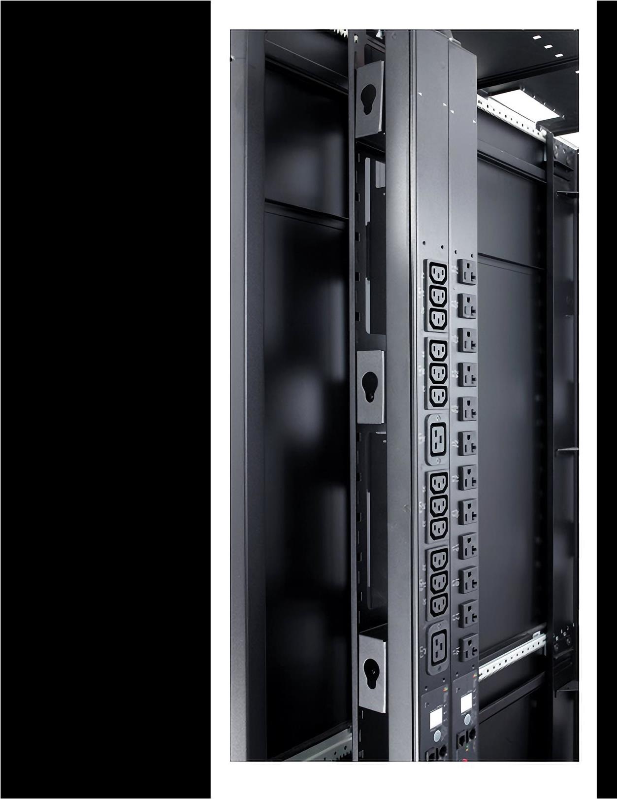 APC AR7710 PDU-Montagehalterungen mit Kabelführung für NetShelter SX/SV/VX Schwarz