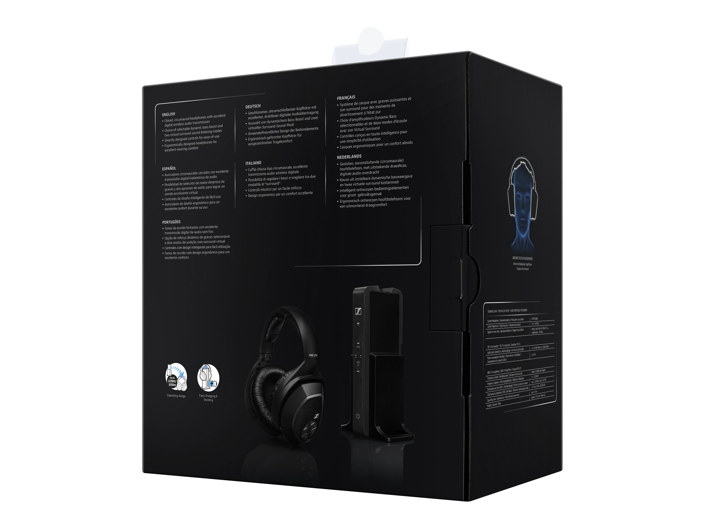 Sennheiser RS 175 Kopfhörersystem Schwarz