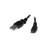 StarTech.com 1M USB 2.0 KABEL A AUF MICRO USB B AUFWAERTSGEWINKELT SCHWARZ IN (USBAUB1MU)