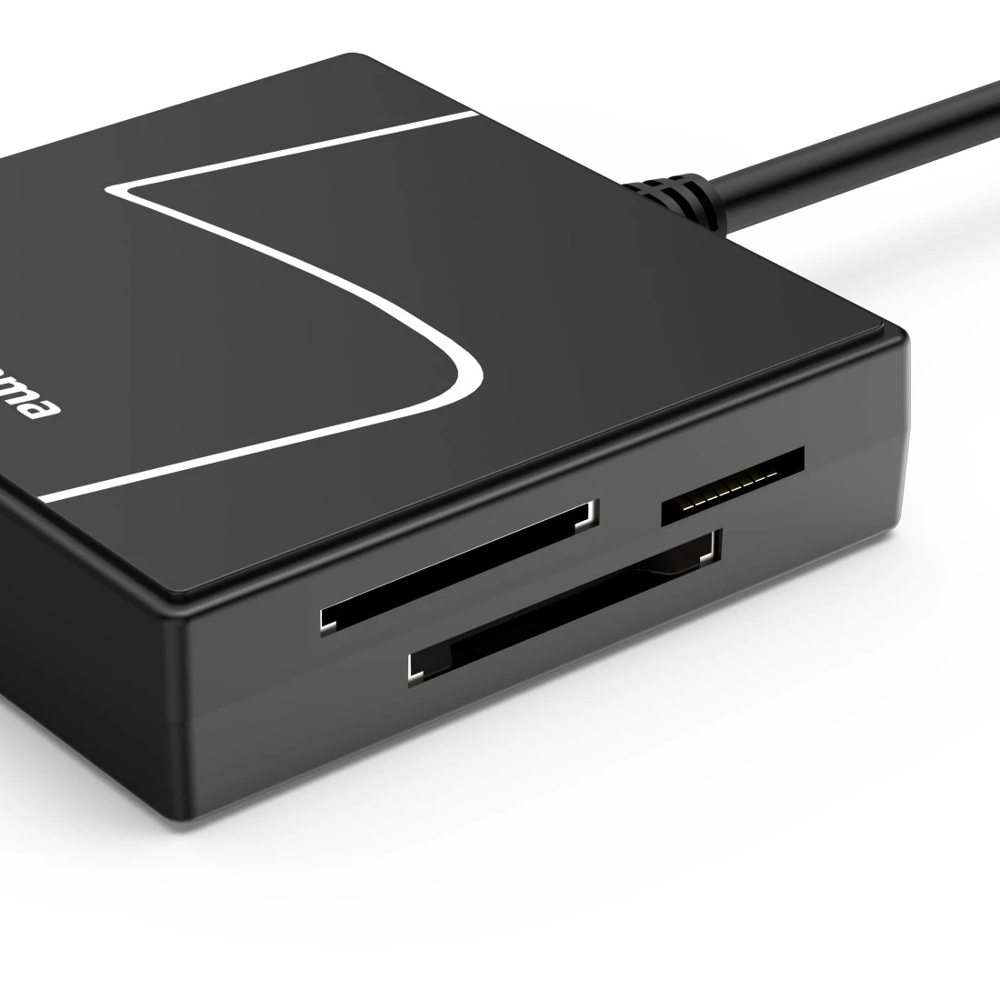 Hama USB-Kartenleser USB 3.2 Gen 1 SD/micro SD/CF/MS Schwarz