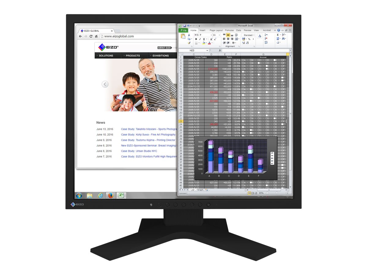 Eizo FlexScan S1934H-BK 19" LED-Monitor IPS 1280 x 1024 Schwarz