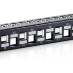 Equip 24-Port Keystone Cat.6A Geschirmtes Patch Panel - Schwarz (769324NEUEVERSION)