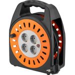Wentronic Goobay Kabeltrommel 25 m - mit 4x Schutzkontakt-Steckdosen und Überlastschutz (71355)