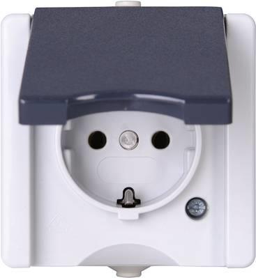 Schutzkontakt-Steckdose 1-fach , AP-Feuchtraum proAQA grau 16 A, 250 V (947456005)