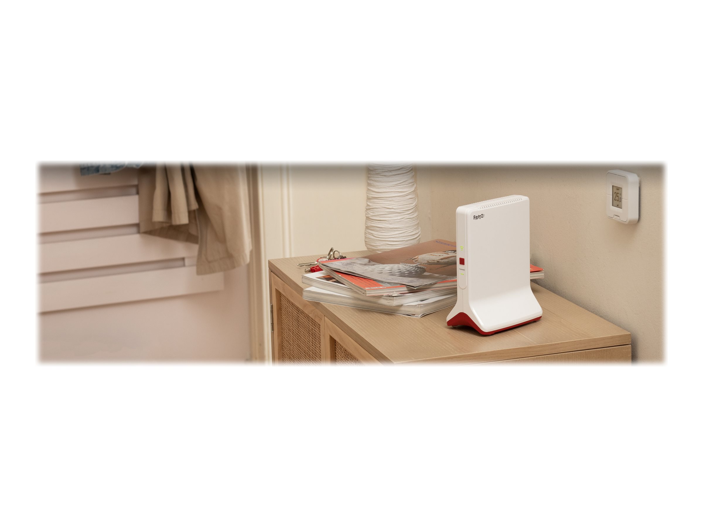 FRITZ! Repeater 6000 WLAN-Repeater Wi-Fi 6 6000 Mbit/s Rot - Weiß