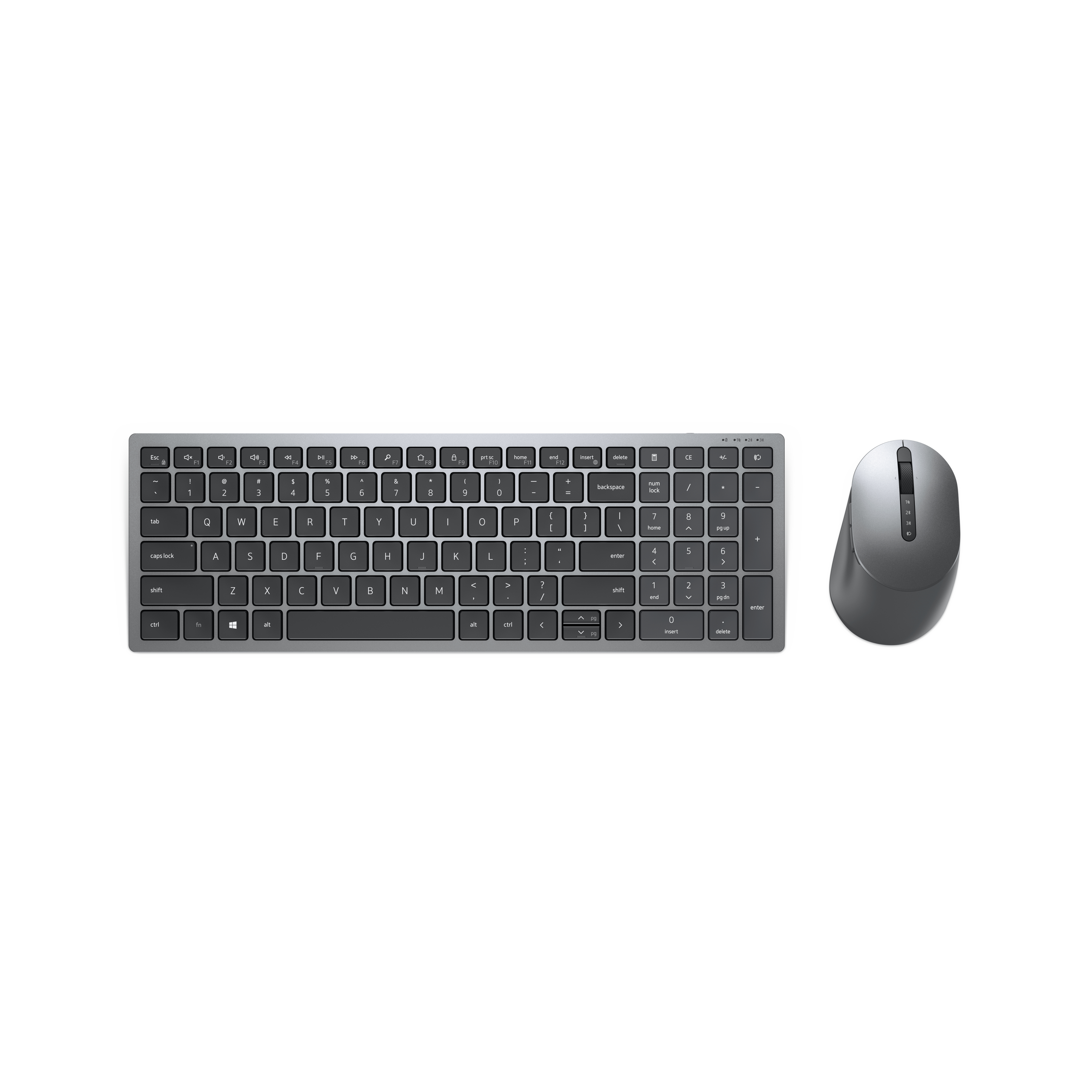 Dell KM7120W Tastatur-Maus-Set Bluetooth 2.4 GHz Grau