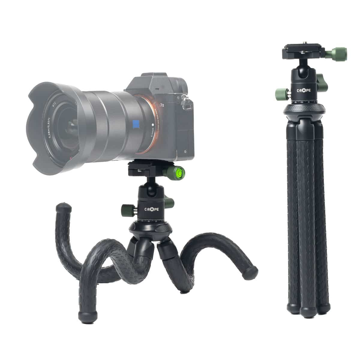 C-ROPE Creatorpod Flexibles Stativ 28 cm 360° Kugelkopf Schwarz