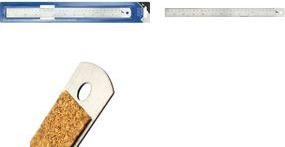 kangaro Metall-Lineal, Edelstahl, 450 mm Länge 45 cm, mit cm/mm- und Zoll-Skalen, - 1 Stück (K-760245)