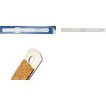 kangaro Metall-Lineal, Edelstahl, 450 mm Länge 45 cm, mit cm/mm- und Zoll-Skalen, - 1 Stück (K-760245)