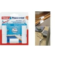 tesa Powerstrips Kabel-Clip, weiß fixiert Kabel bis zu einem Durchmesser von 8 mm (58035-00016-00)