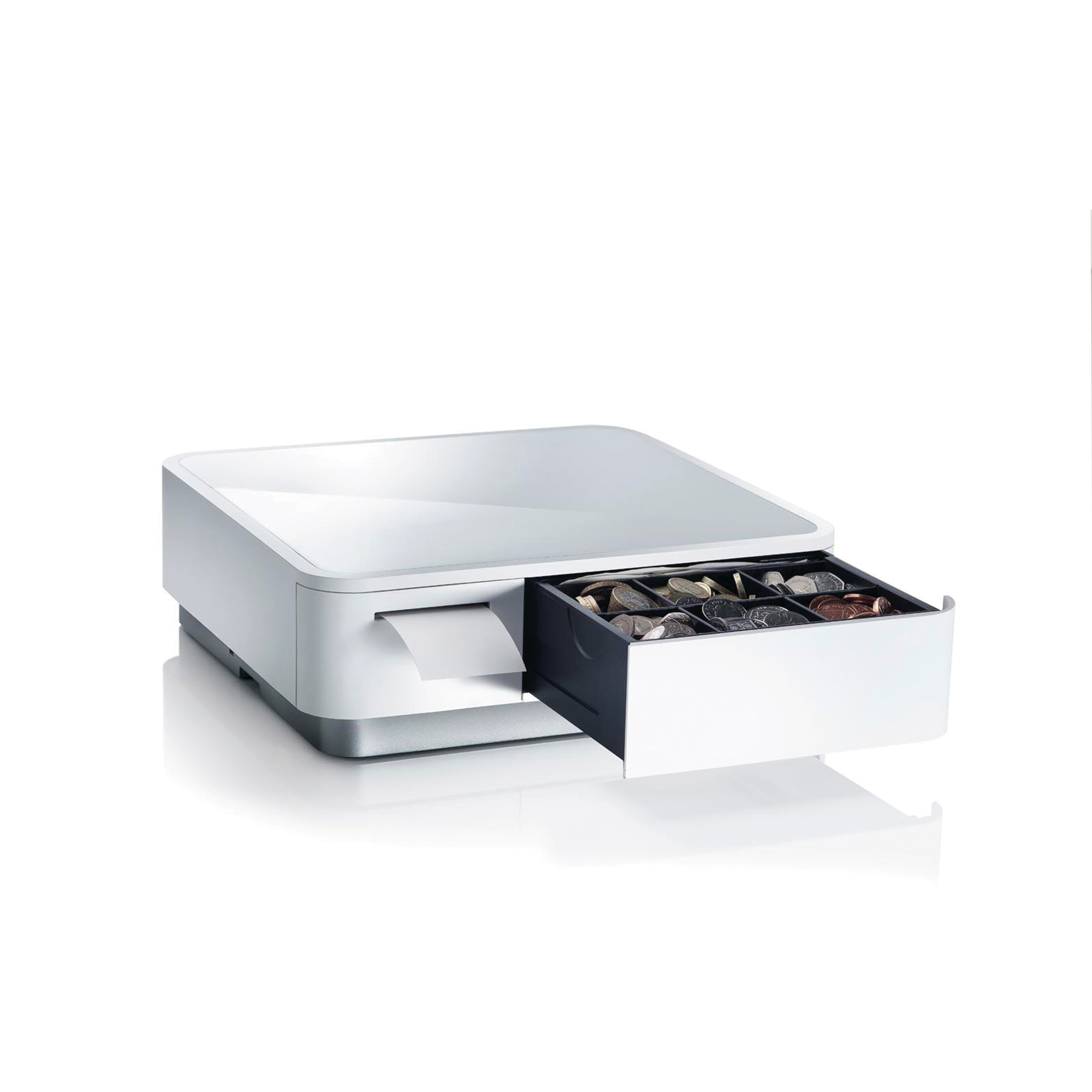 Star Micronics mPOP POS-Drucker mit Kassenlade Bluetooth 5.0 USB-C Weiß