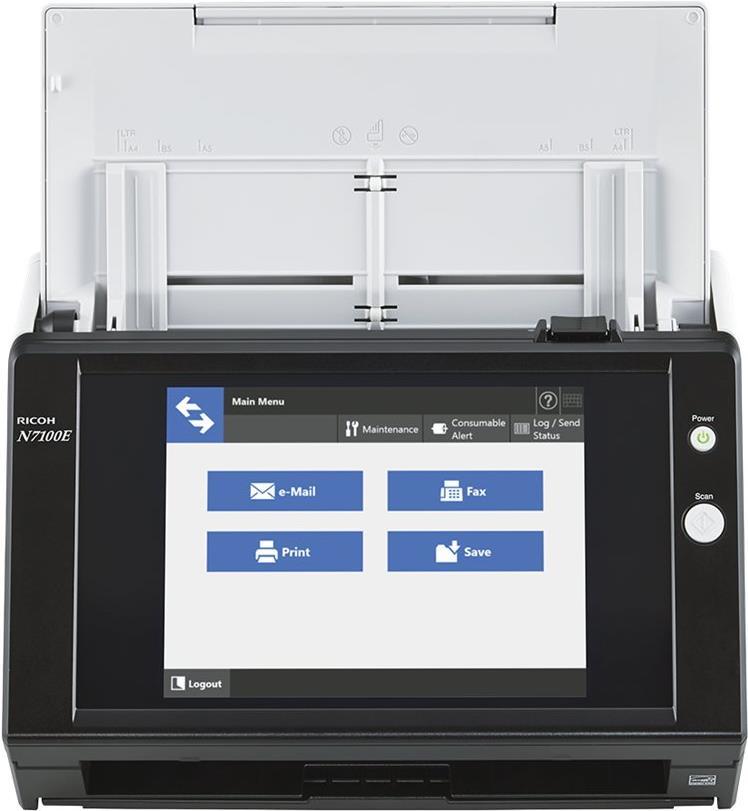 Fujitsu N7100E Dokumentenscanner mit Touchscreen 600 dpi 25 Seiten/Min. Duplex Schwarz, Grau