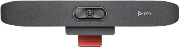 POLY Studio R30 USB Audio/Video Bar with auto-track 120-deg FOV 4K Cam Integr speaker and mic Wi-Fi device management monitor clamp (2200-69390-101)