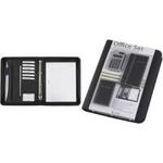 Alassio Ringbuchmappe "Office Set", schwarz, inkl. Büroset DIN A4, Lederimitat, 7 Visitenkartenfächer, 4-Ringmechanik (30060)