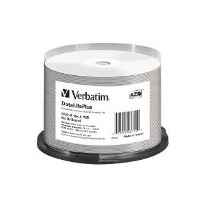 Verbatim DataLifePlus - 50 x DVD-R - 4,7GB 16x - breite Thermodruckfläche - Spindel - Speichermedium (43755)