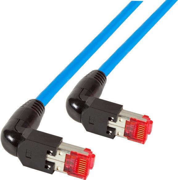 EFB-Elektronik RJ45 Patchkabel Cat.6A S/FTP LSZH Draka UC900 TM21 2x90° blau 3m Hersteller: EFB Elektronik (K4137BL.3)