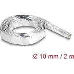 Delock Kabelschlauch aus Glasfasergeflecht und Aluminium 2 m x 10 mm (19001)