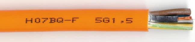 H05BQ-F 3G0,75 orange Ring 50m Geräteanschlussleitung PUR 50 (H05BQ-F3G0,75ORR)