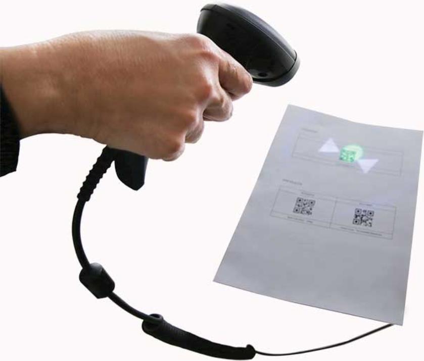 Datalogic QuickScan QD2590 2D Handscanner, Multi-IF, Digimarc, IP52, Schwarz
