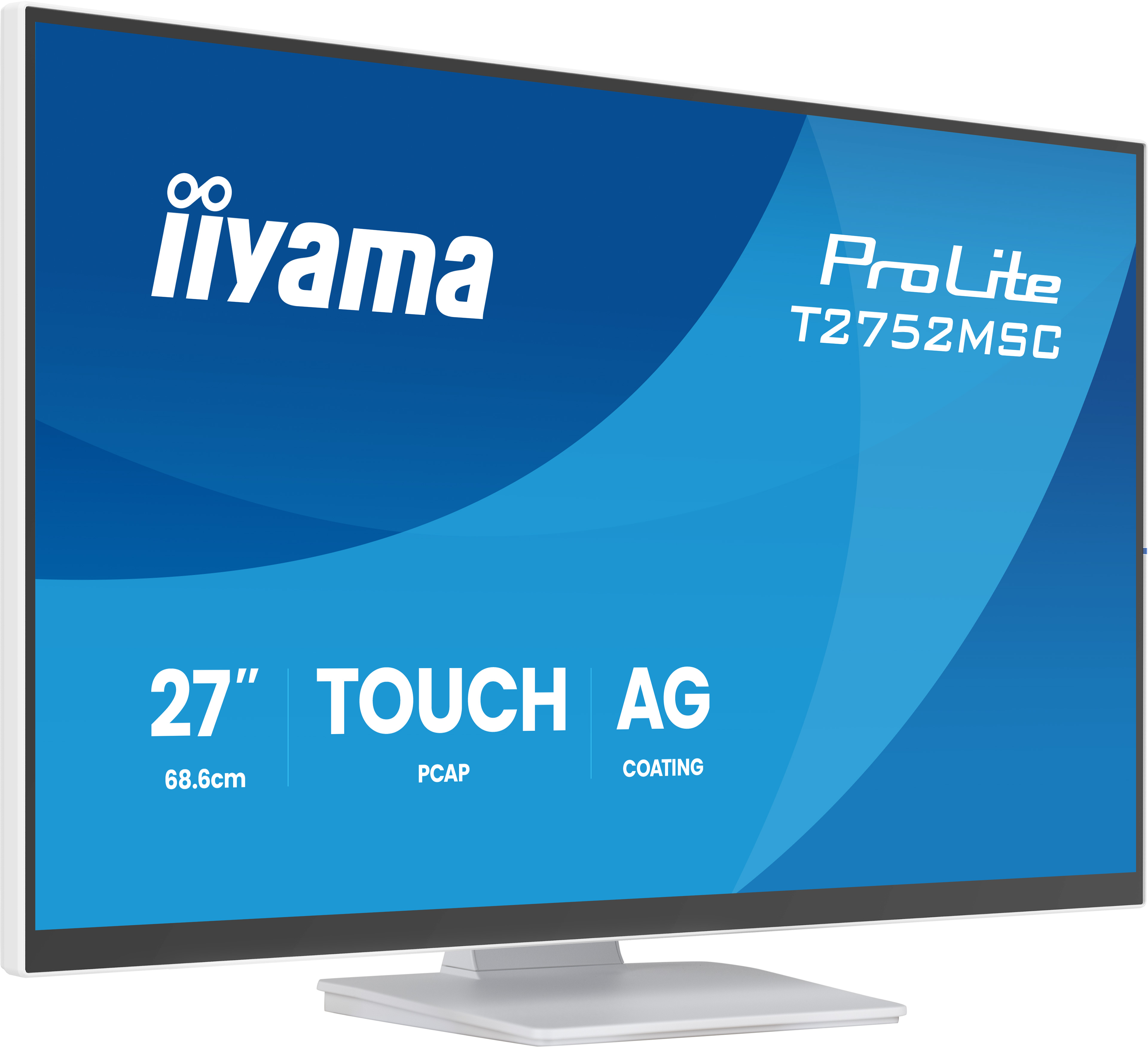 Iiyama ProLite T2752MSC-W1AG 27" IPS Touch Monitor Weiß, Matte