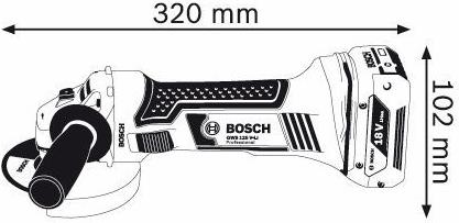 Bosch Professional GWS 18-125 V-LI 060193A307 Akku-Winkelschleifer 125 mm ohne Akku 18 V