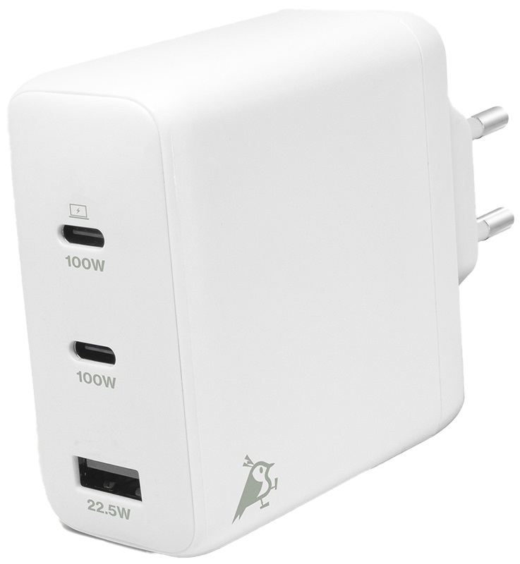 Aqiila Chargebird W4 GaN-Ladeadapter 100 W Weiß