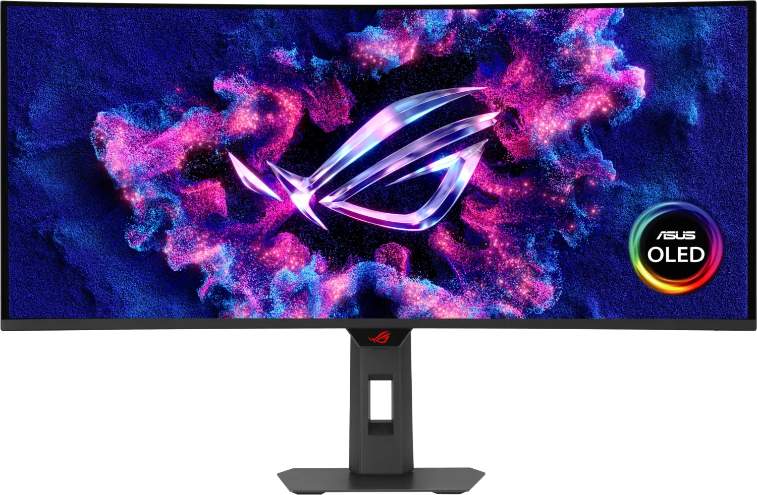 ASUS ROG Strix QD-OLED XG34WCDG, Gaming-Monitor 86.8 cm (34 Zoll), schwarz, WQHD, Curved, HDR, DP, HDMI, USB-C, 175Hz Panel [Energieklasse F] (90LM0B70-B01171)