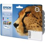 Epson Ink/T0715 Cheetah 5.5ml CMYK SEC (C13T07154022)