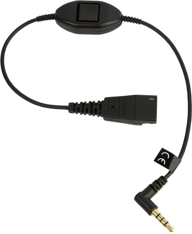Jabra LINK Headset-Kabel QD auf 3,5 mm mit PTT Schwarz