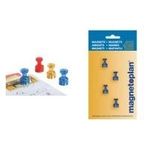 magnetoplan Magnet-Memohalter, blau, Inhalt: 4 Stück leuchtend transparent, halten bis zu 9 DIN A4-Blätter (1666114)