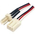 Stromversorgungskabel für Lüfter, 3pol Stecker an 3pol Buchse, 0,45 m 3pol Stromversorgungsverlängerungskabel (146871)