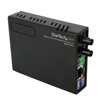 StarTech.com 10/100 Mbit/s Fast Ethernet Multimode ST LWL / Glasfaser Kupfer Medienkonverter (MCM110ST2EU)